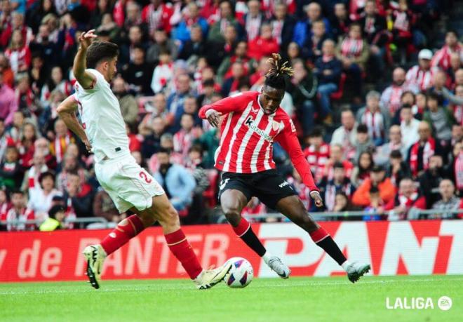 Nico Williams, en el Athletic-Sevilla del último curso (Foto: LaLiga).