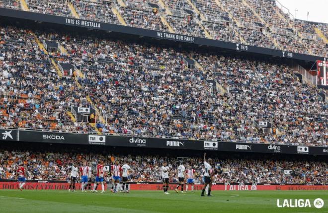 Mestalla, ante el Girona FC (Foto: LALIGA).