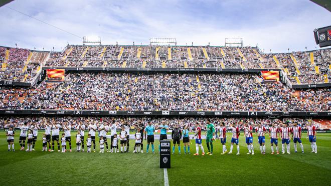 Mestalla, ante el Girona FC (Foto: Valencia CF).