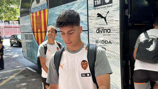 Vicent Abril, en la convocatoria del Valencia CF ante el Girona FC
