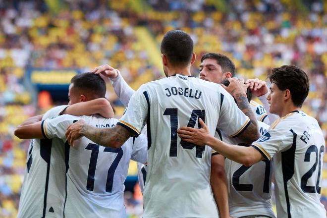 Celebración de un gol en el Villarreal-Real Madrid (Foto: Cordon Press).
