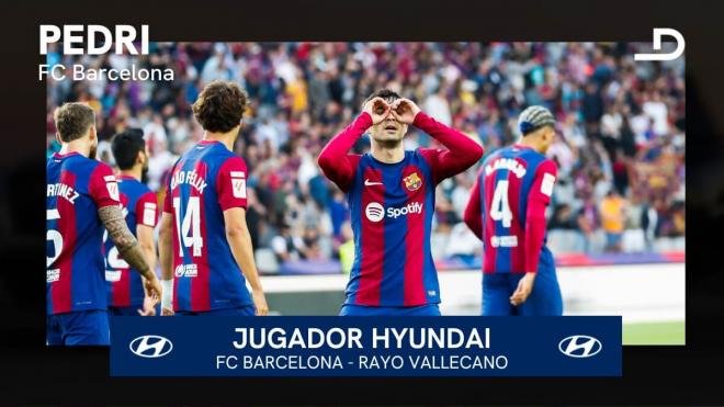 Pedri, jugador Hyundai del Barcelona-Rayo Vallecano.