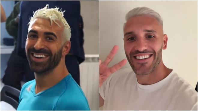 Mikel Balenziaga y Lucas Pérez después de teñirse el pelo (Fuente: redes sociales)