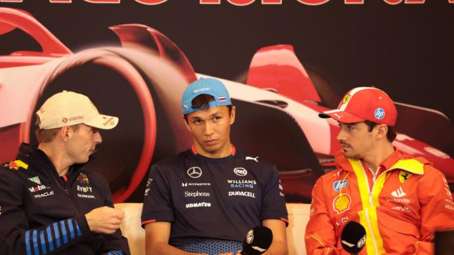 Max Verstappen, Alex Albon y Charles Leclerc, en el GP de Mónaco (Foto: Cordon Press).