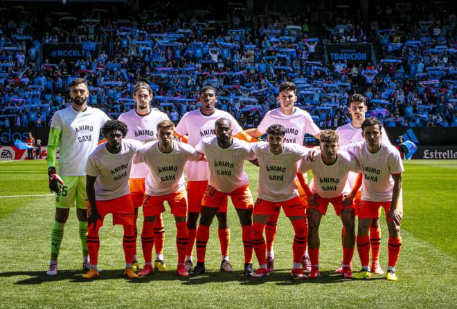 El once titular del Valencia CF ante el Celta de Vigo (Foto: VCF).