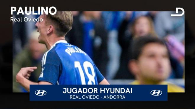 Paulino, jugador Hyundai del Oviedo - Andorra (Foto: LALIGA).