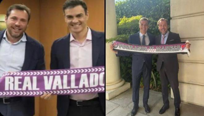 Óscar Puente y Pedro Sánchez posan juntos tras el ascenso