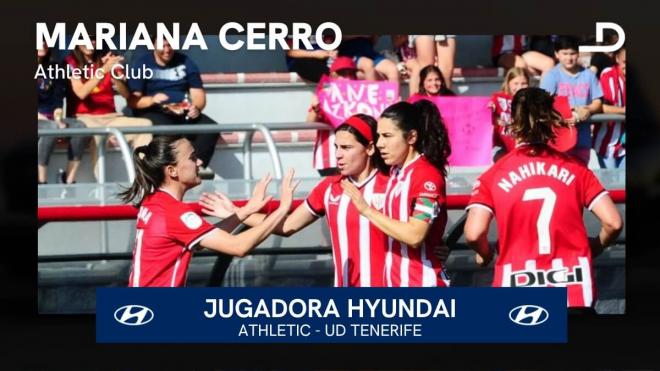 Mariana Cerro, jugadora Hyundai de la jornada 28.