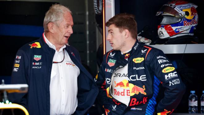 Max Verstappen y Helmut Marko, en el Mundial de Fórmula 1 (Foto: Cordon Press).