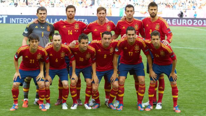 La Selección Española en la final de 2012 ante Italia (foto: Cordon Press).