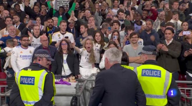 Carlo Ancelotti en el Estadio de Wembley (Foto: La 1)