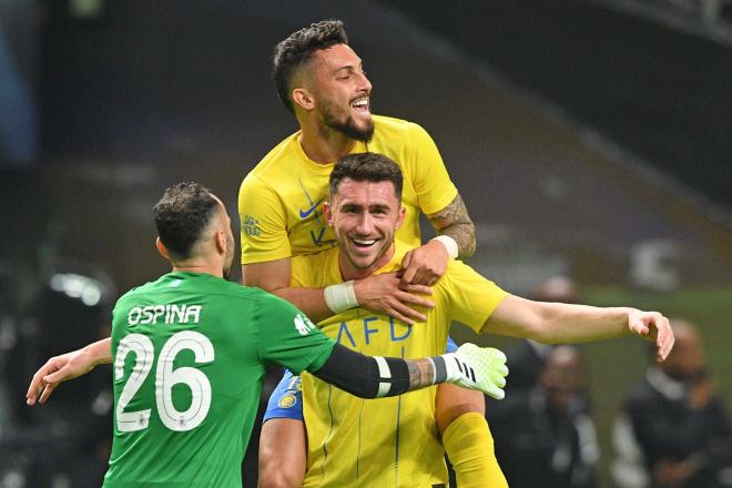 Aymeric Laporte celebra un gol con Al Nassr (Foto: Cordon Press).