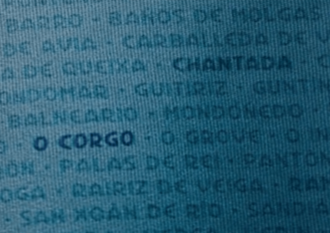 Nombres de los concellos de Galicia en la camiseta del Celta.