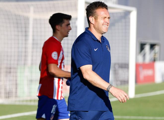 Luis García Tevenet, en un partido del Atlético B (Foto: ATM).