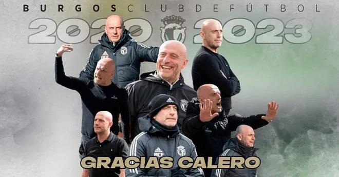 Así anunció el Burgos CF el adiós de Julián Calero después de tres temporadas (Foto: Burgos CF)