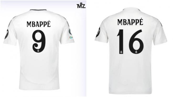 Los posibles dorsales de Mbappé en su llegada al Real Madrid (Fotos: @David_Guti)