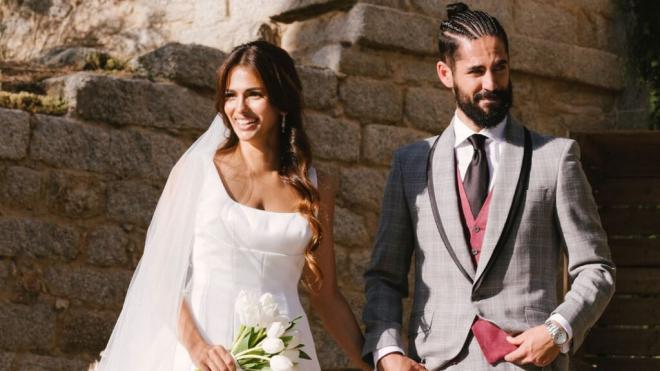 Isco Alarcón y Sara Sálamo el día de su boda (Instagram: @sarasalamo)