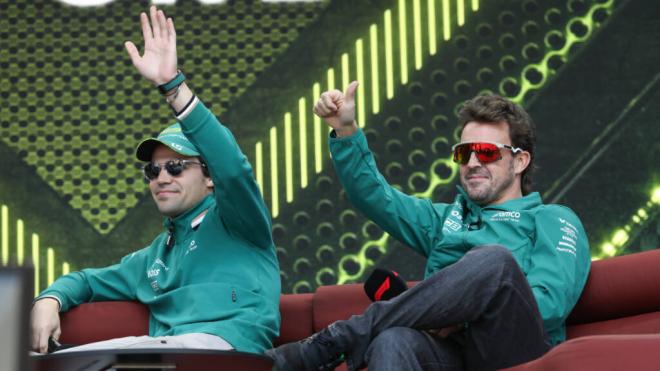 Lance Stroll y Fernando Alonso, durante esta temporada del Mundial de F1 (Foto: Cordon Press).