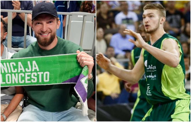 Sabonis, presente en el quinto partido de semifinales de play off. (Unicaja CB)