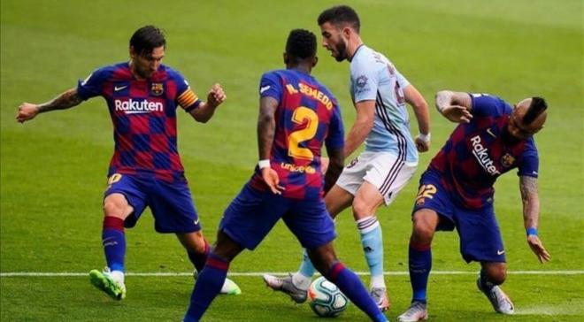 Jacobo González en un Celta de Vigo - FC Barcelona. (Foto: Perfil de Jacobo G. en Instagram)