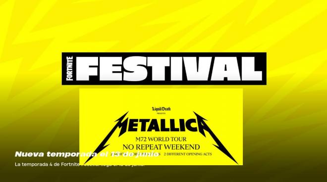 El teaser de Fortnite Festival, revelador para la llegada de Metallica