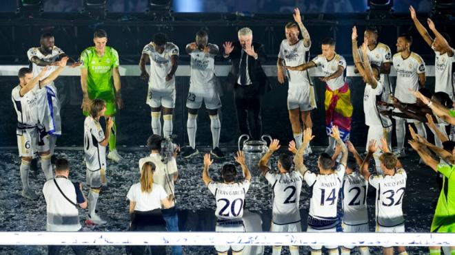 La celebración de Champions del Real Madrid en el Bernabéu (Europa Press)