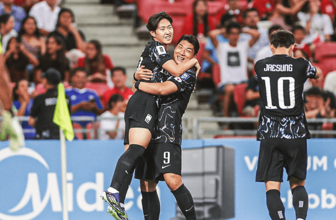 Kang In Lee marca un golazo a Singapur (Foto: Korea Football Association).