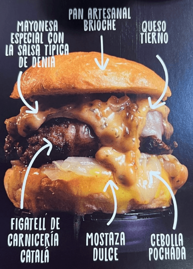 Los ingredientes de la hamburguesa Pepelu.