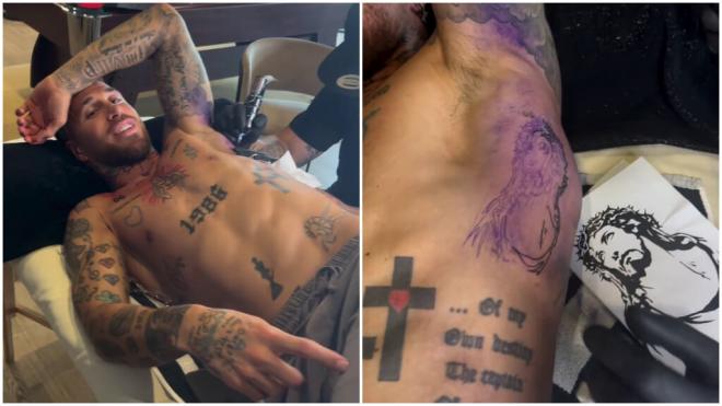 Sergio Ramos y su nuevo tatuaje (Instagram: @sergioramos)