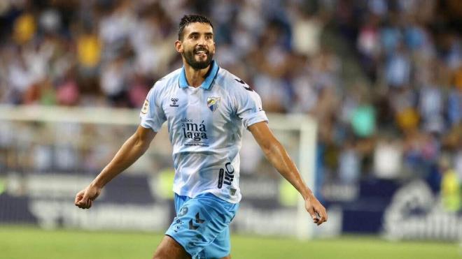 Einar Galilea celebra en La Rosaleda. (MCF)