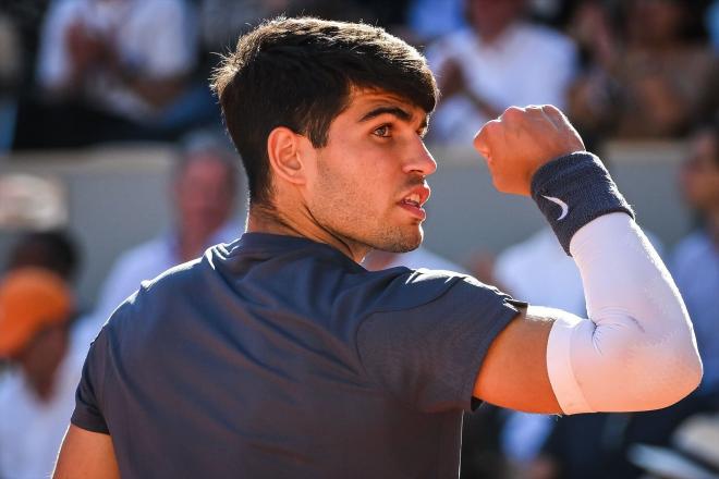 Carlos Alcaraz, en el partido de semifinales de Roland Garros (Europa Press)