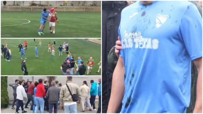 Pelea multitudinaria en el Villalbés B-San Ciprián: patadas y puñetazos en el fútbol regional 