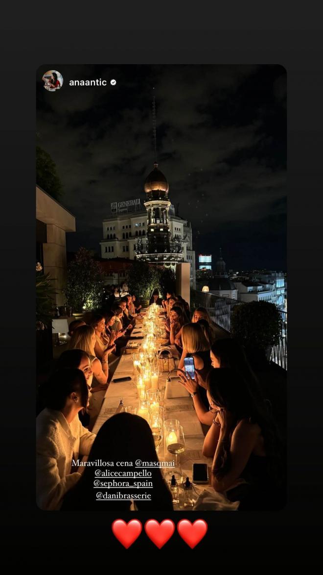 La cena de influencer que organizó Alice Campello (Instagram: @alicecampello)