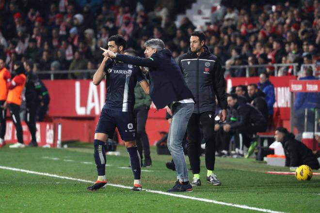 Mikel Merino con Imanol Alguacil (Cordon Press)