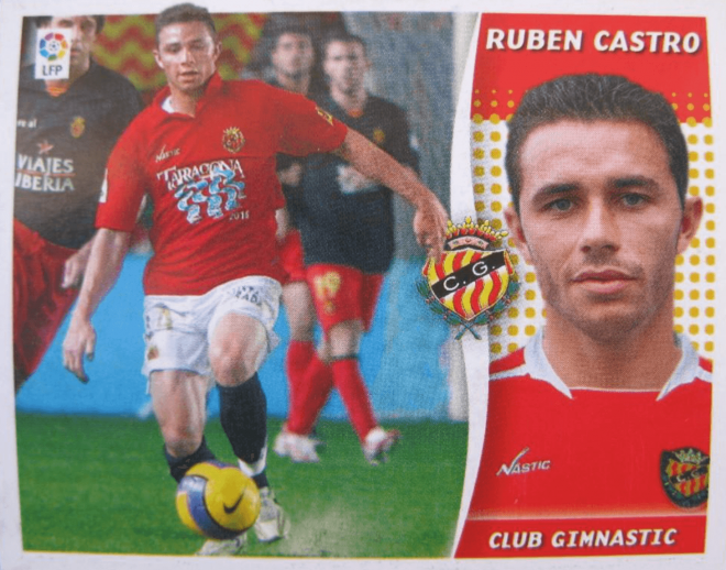 El último cromo: un jovencísimo Rubén Castro en el Nàstic.