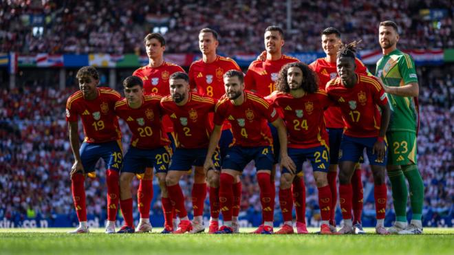 Once Inicial de la Selección Española ante Croacia en la Eurocopa 2024 (foto: Cordon Press).