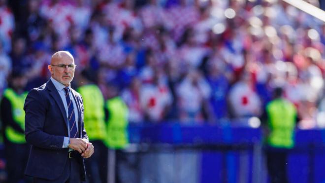 Luis de la Fuente durante el partido ante Croacia (@seleccionespañola)