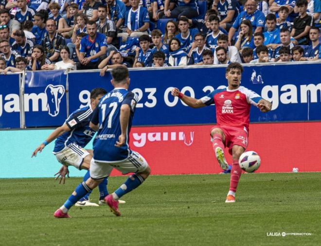 Lance del Oviedo - Espanyol del play off (Foto: LaLiga).