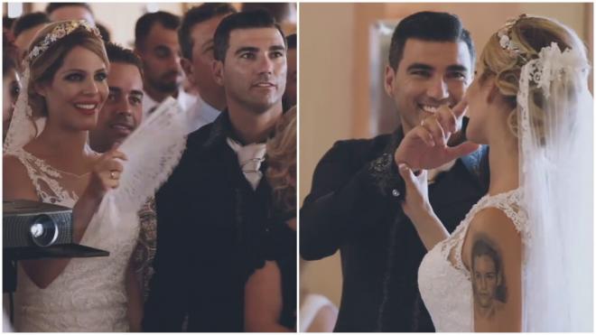 José Antonio Reyes y Noelia López el día de su boda (Instagram: @noelialopezm)