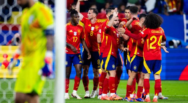 España celebra su pase a octavos de Eurocopa (foto: cordon Press).