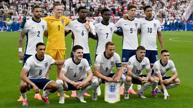 El once de Inglaterra ante Dinamarca (Cordon Press)