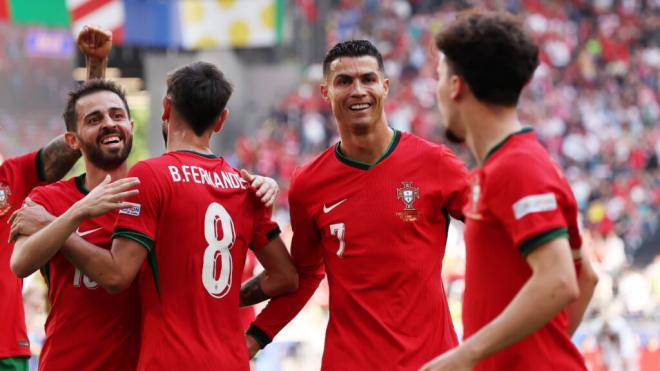 Cristiano Ronaldo celebrando el gol de Portugal (Fuente: Cordon Press)