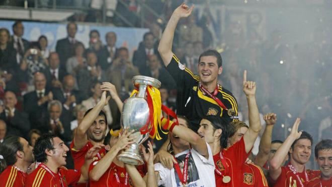 La Selección Española celebra la Eurocopa 2008 (Cordon Press)