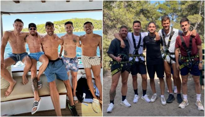 Jugadores y ex del Athletic, juntos de vacaciones en Grecia (Fotos: Instagram).