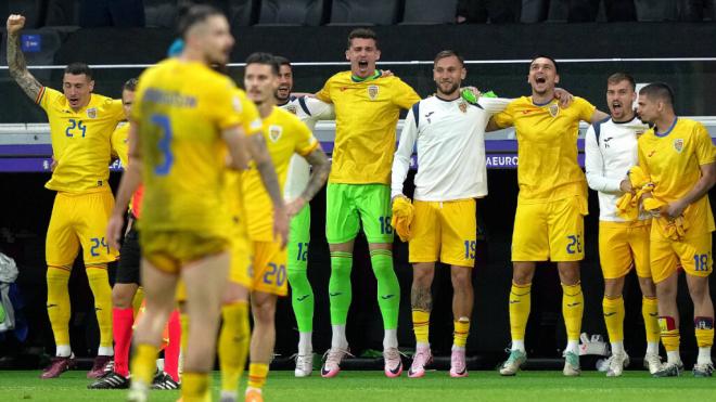 La selección de Rumanía celebrando su pase a octavos en la Eurocopa 2024 (CordonPress)