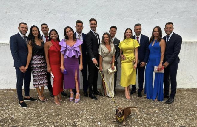 La boda de Antonio Cotán con varios exjugadores del Real Valladolid. Foto: @borjaff