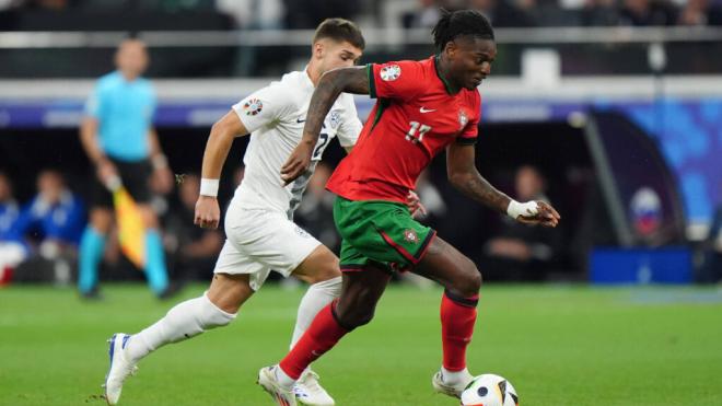 Rafael Leao, durante el Portugal-Eslovenia en la Eurocopa 2024 (foto: cordon Press).