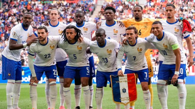 Once de Francia ante Bélgica en la Eurocopa 2024 (foto: tw @equipedefrance).