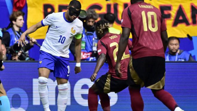 Kylian MBappé, durante el Francia-Bélgica en la Eurocopa 2024 (foto: Cordon Press)