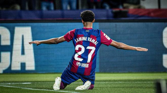Lamine Yamal durante un partido del Barça (Fuente: FC Barcelona)